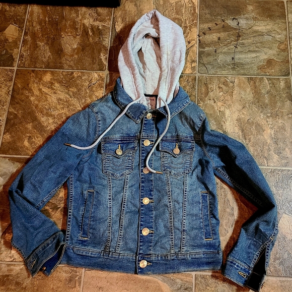 True Religion Jackets & Blazers - TRUE RELIGION HOODED DENIUM JACKET